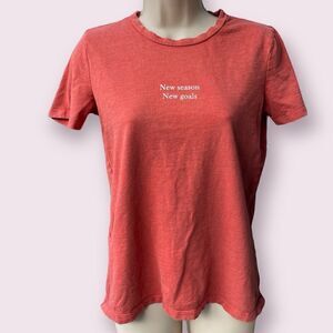 Zara New Season New Goals Short Sleeve T-Shirt Size Small